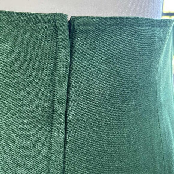 Lim Ying Ying Emerald Silk Embroidered Midi Skirt With Lining & Back Slit – US M - Picture 7 of 10